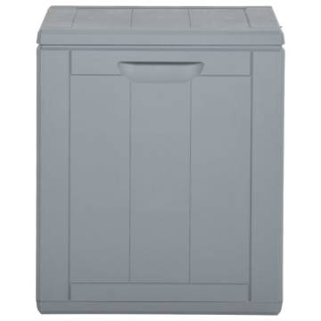 90L Garden Storage Box - Grey PP Rattan | HipoMarket UK