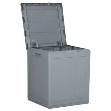 90L Garden Storage Box - Grey PP Rattan | HipoMarket UK