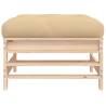 Garden Footstools with Cushions - Solid Pine Wood Set