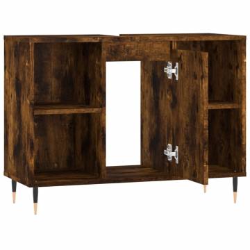 Smoked Oak Bathroom Cabinet | 80x33x60 cm | Stylish Storage