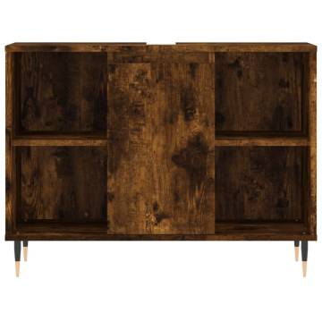 Smoked Oak Bathroom Cabinet | 80x33x60 cm | Stylish Storage