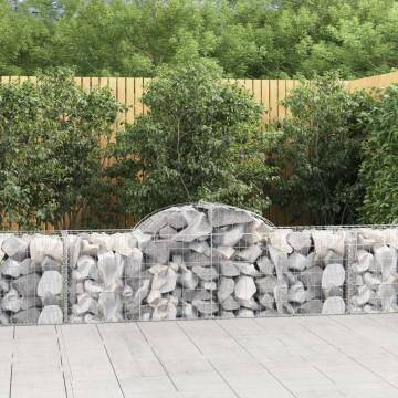 Arched Gabion Baskets 12 pcs - Stylish Garden Barriers