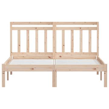 Solid Wood Bed Frame 135x190 cm Double - Stylish & Sturdy