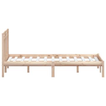 Solid Wood Bed Frame 135x190 cm Double - Stylish & Sturdy