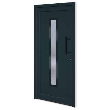 Front Door Anthracite 98x200 cm PVC - Secure & Stylish Entrance