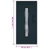 Front Door Anthracite 98x200 cm PVC - Secure & Stylish Entrance