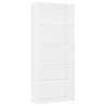 Stylish 5-Tier Book Cabinet in White - 80x30x189 cm