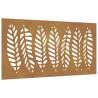 Garden Wall Decoration 105x55 cm Corten Steel Leaf Design