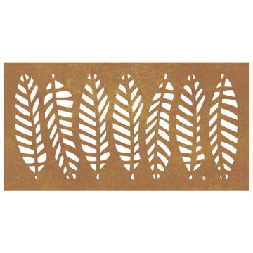 Garden Wall Decoration 105x55 cm Corten Steel Leaf Design