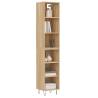 Stylish Highboard Sonoma Oak - 34.5x32.5x180 cm