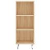 Stylish Highboard Sonoma Oak - 34.5x32.5x180 cm