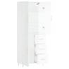 Stylish Highboard High Gloss White - 69.5x34x180 cm