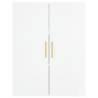 Stylish Highboard High Gloss White - 69.5x34x180 cm