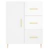 Stylish Highboard High Gloss White - 69.5x34x180 cm