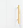 Stylish Highboard High Gloss White - 69.5x34x180 cm