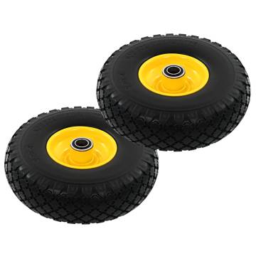 Solid PU Sack Truck Wheels - Heavy-Duty 2 pcs (3.00-4, 260x85)