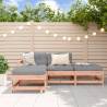 4 Piece Garden Lounge Set Solid Wood Douglas Colour natural douglas Number of 4 