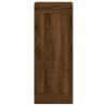 Stylish Highboard Brown Oak - 34.5x34x180 cm Engineered Wood