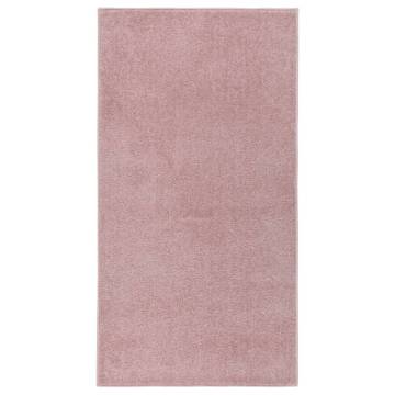 Elegant Pink Short Pile Rug 80x150 cm - Hipomarket