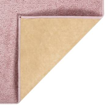 Elegant Pink Short Pile Rug 80x150 cm - Hipomarket