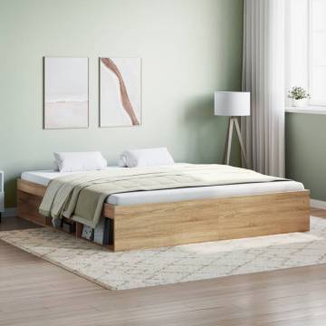 Sonoma Oak Super King Size Bed Frame – Stylish & Practical