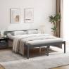 Bed Frame Grey 150x200 cm King Size Solid Wood Pine Colour grey Size 5ft king size 