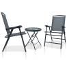 3 Piece Bistro Set Grey Steel Colour grey Number of 3 