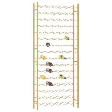 Gold Metal Wine Rack for 96 Bottles | Stylish & Durable