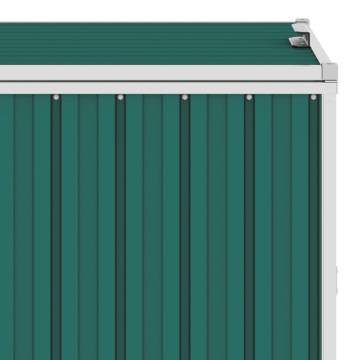 Triple Garbage Bin Shed Green 213x81x121 cm Steel | HipoMarket