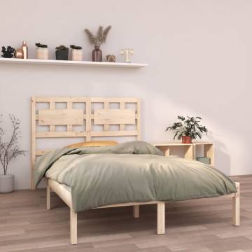 Solid Wood Bed Frame 135x190 cm Double | HipoMarket UK