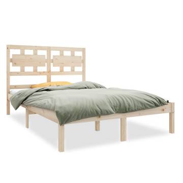 Solid Wood Bed Frame 135x190 cm Double | HipoMarket UK