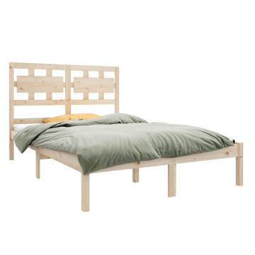 Solid Wood Bed Frame 135x190 cm Double | HipoMarket UK