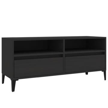 Stylish Black TV Cabinet - 100x34.5 cm | Hipo Market