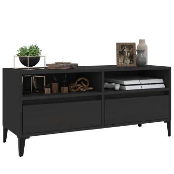 Stylish Black TV Cabinet - 100x34.5 cm | Hipo Market