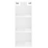 Stylish Highboard in High Gloss White | 34.5x32.5x180 cm