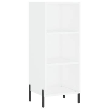 Stylish Highboard in High Gloss White | 34.5x32.5x180 cm