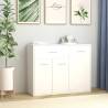 Stylish White Sideboard - 88x30x70 cm Engineered Wood