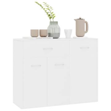 Stylish White Sideboard - 88x30x70 cm Engineered Wood