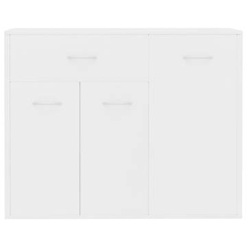 Stylish White Sideboard - 88x30x70 cm Engineered Wood