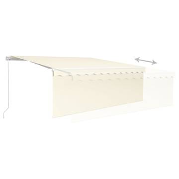 Manual Retractable Awning 4.5x3m Cream - Outdoor Shade