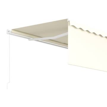 Manual Retractable Awning 4.5x3m Cream - Outdoor Shade