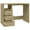 Modern Desk with Drawers - Sonoma Oak | Hipomarket UK