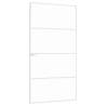 Interior Door White 102x201.5 cm - Tempered Glass & Aluminium