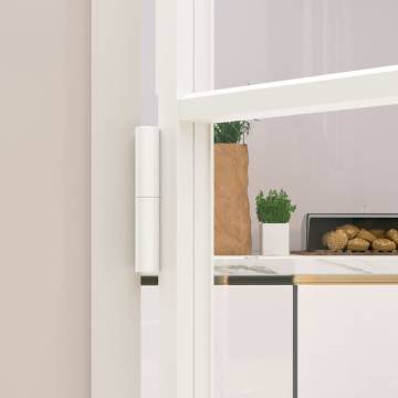 Interior Door White 102x201.5 cm - Tempered Glass & Aluminium