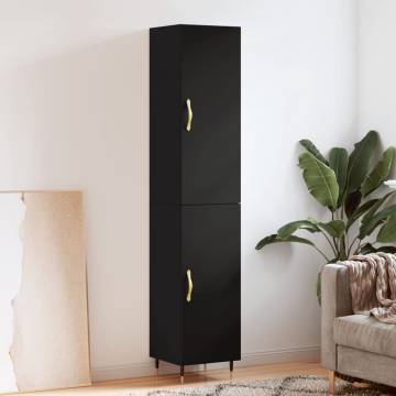 Elegant Highboard in Black - 34.5x34x180 cm | HipoMarket