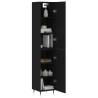 Elegant Highboard in Black - 34.5x34x180 cm | HipoMarket