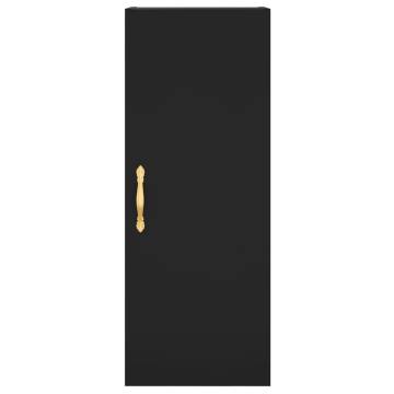 Elegant Highboard in Black - 34.5x34x180 cm | HipoMarket