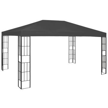 Gazebo with LED String Lights 3x4m Anthracite - Hipomarket