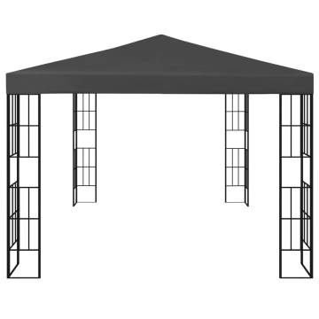 Gazebo with LED String Lights 3x4m Anthracite - Hipomarket