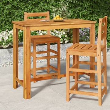 Garden Bar Table - 120x60x105 cm Solid Acacia Wood